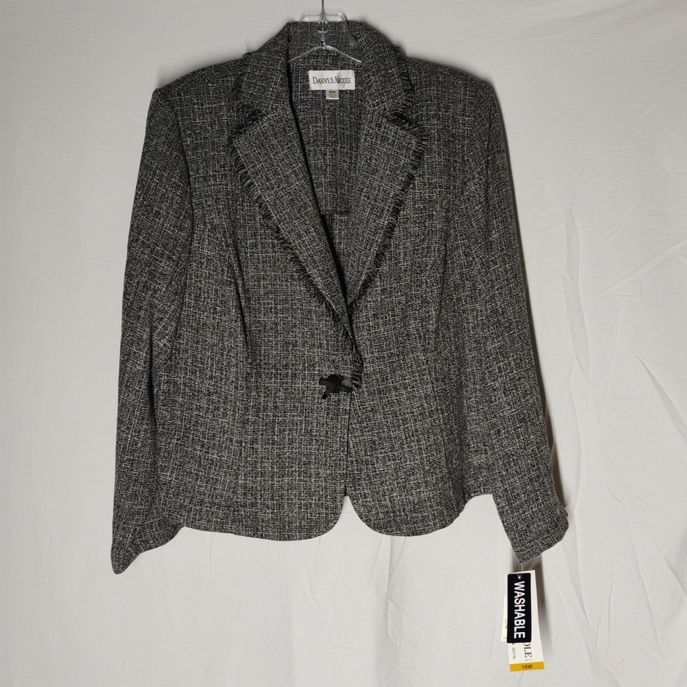 NWT Danny & Nicole Womens 16W 16 W Cropped Dress Jacket